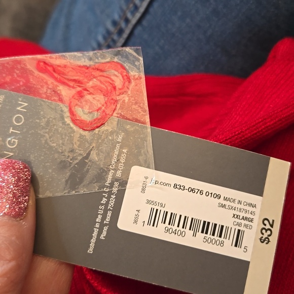 Red Sleeveless Top, mock turtleneck NWT - Picture 4 of 6